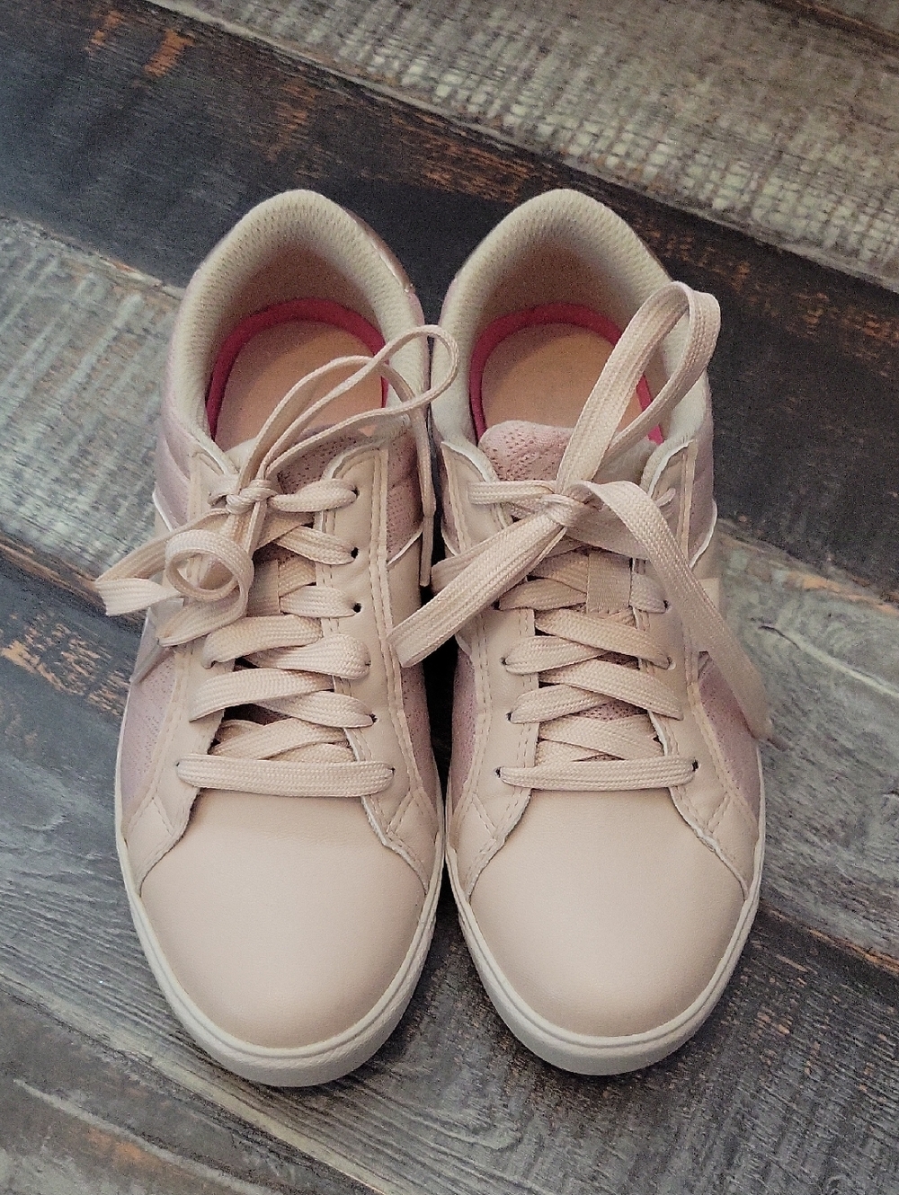 Ryka Women's Pale Pink Lace-Up Sneakers
